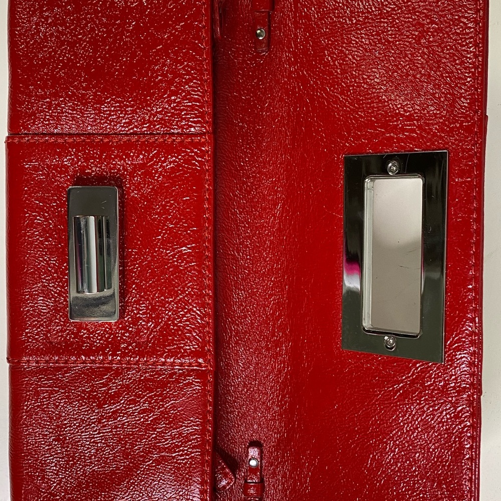 Red Leather Clutch